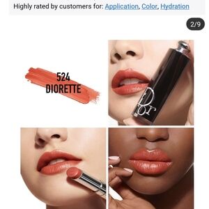 Dior Addict Lipstick 524 Diorette — Warm Coral-Orange Glow
